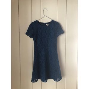 J. Crew Factory Blue Lace Dress